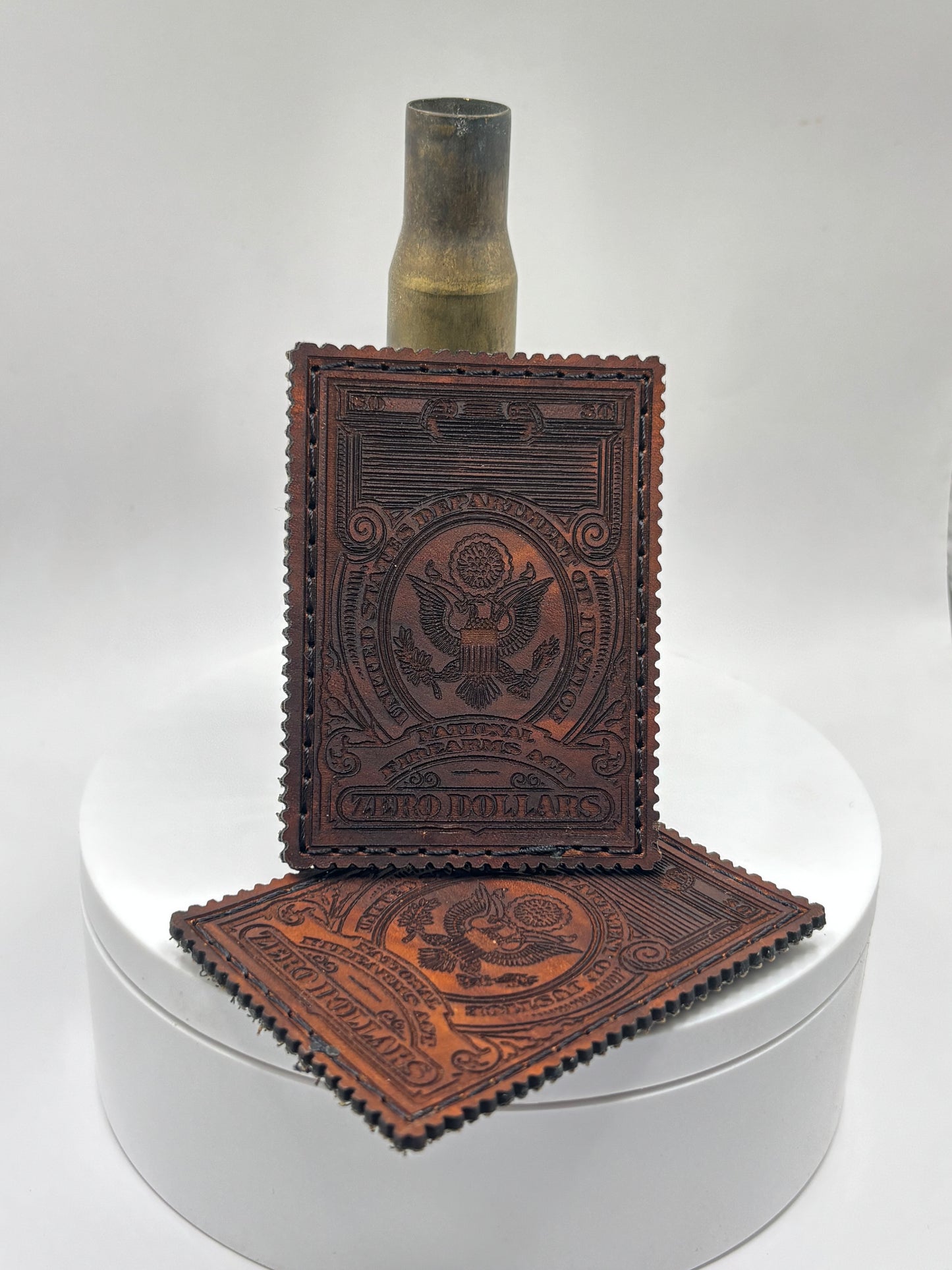 Leather $0 Tax stamp collaboration TexTac Designs
