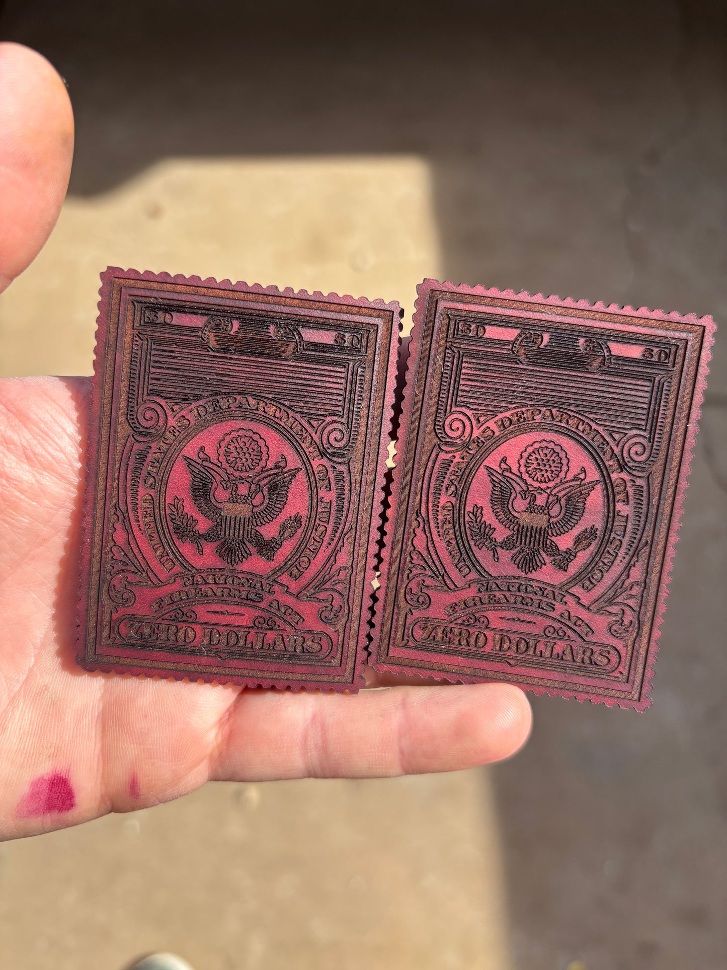Leather $0 Tax stamp collaboration TexTac Designs