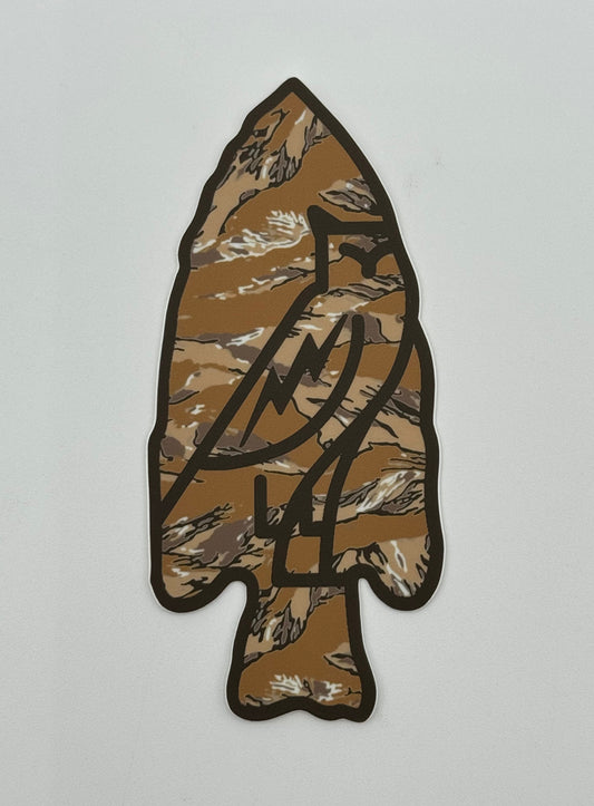 Desert Tiger Stripe Arrowhead Sticker