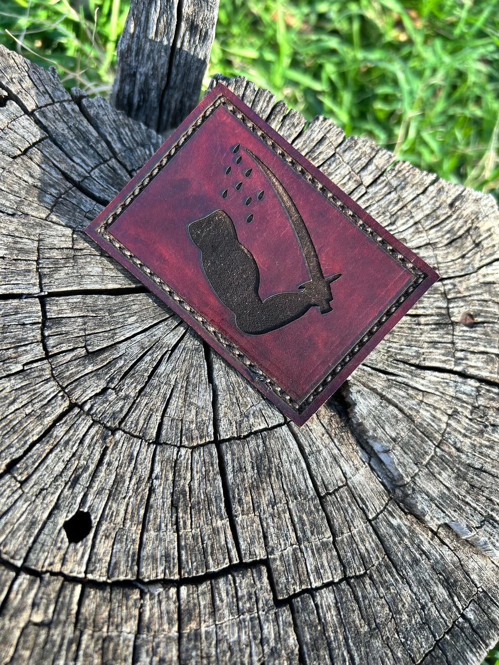 Leather Goliad Flag Patch